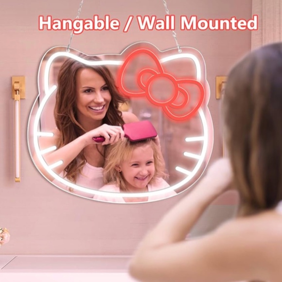 LED Hello Kitty Red Bow Mirror NWT - Picture 3 of 4